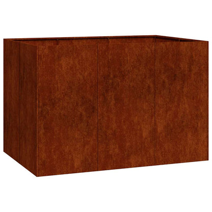 vidaXL Pflanzkübel Rostig 120x80x80 cm Wetterfester Stahl