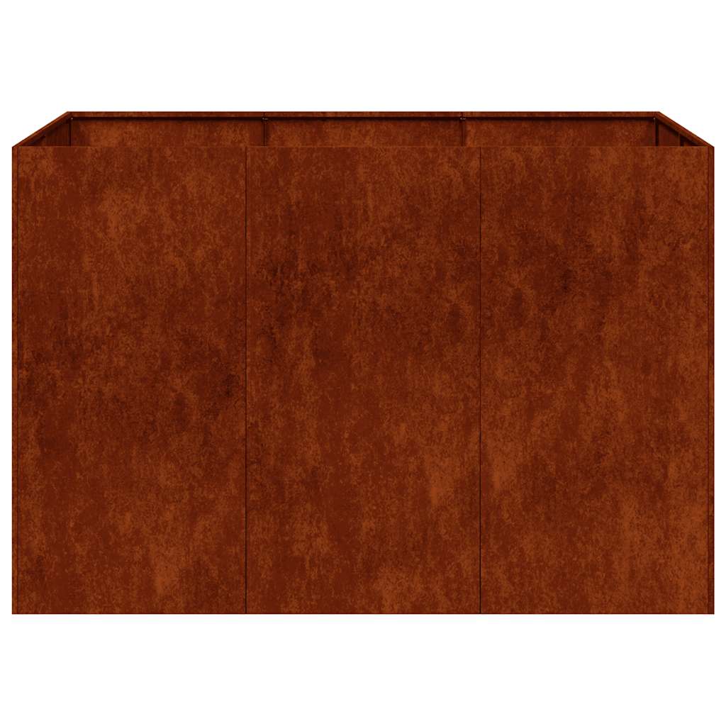 vidaXL Pflanzkübel Rostig 120x80x80 cm Wetterfester Stahl