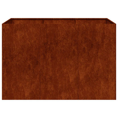 vidaXL Pflanzkübel Rostig 120x80x80 cm Wetterfester Stahl