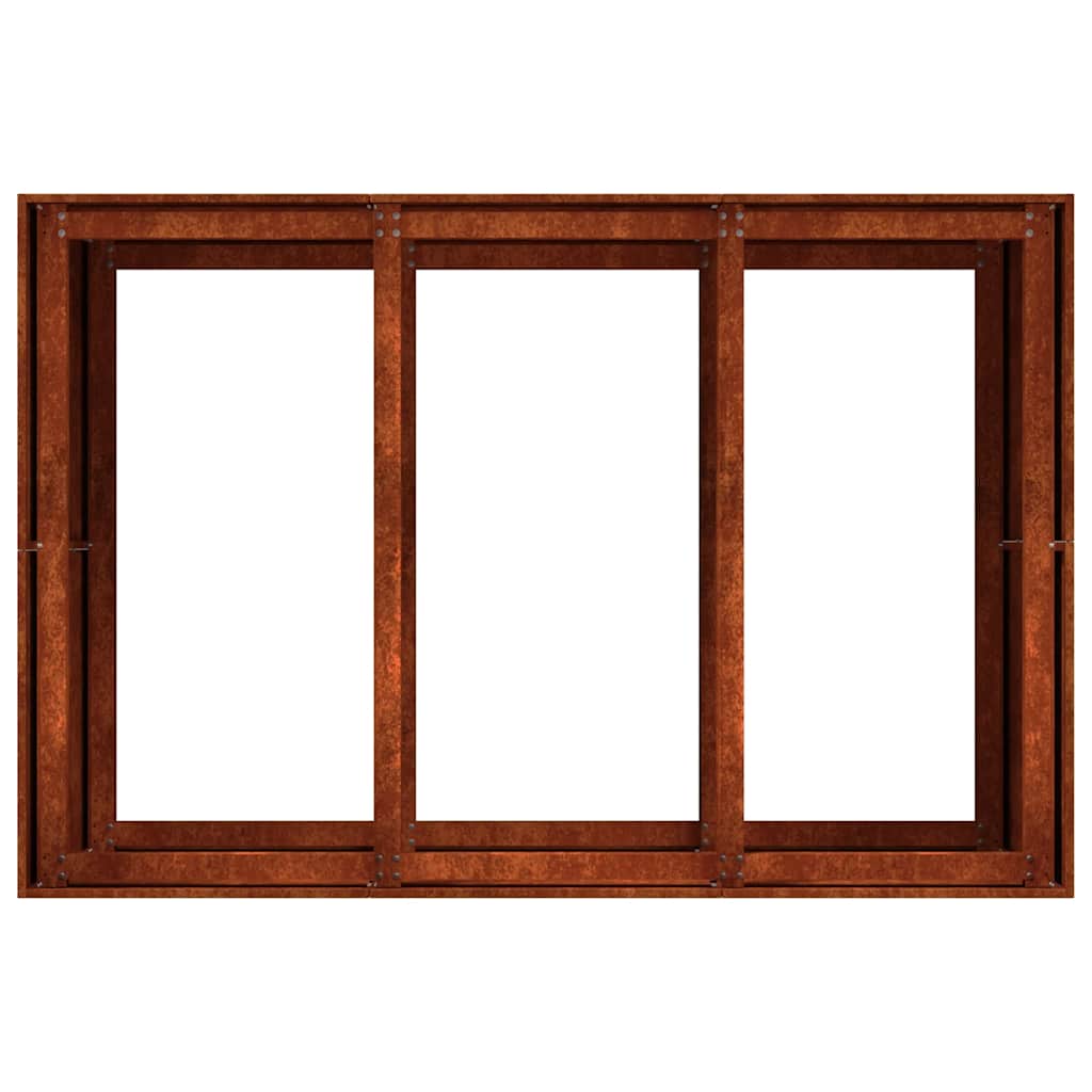 vidaXL Pflanzkübel Rostig 120x80x80 cm Wetterfester Stahl