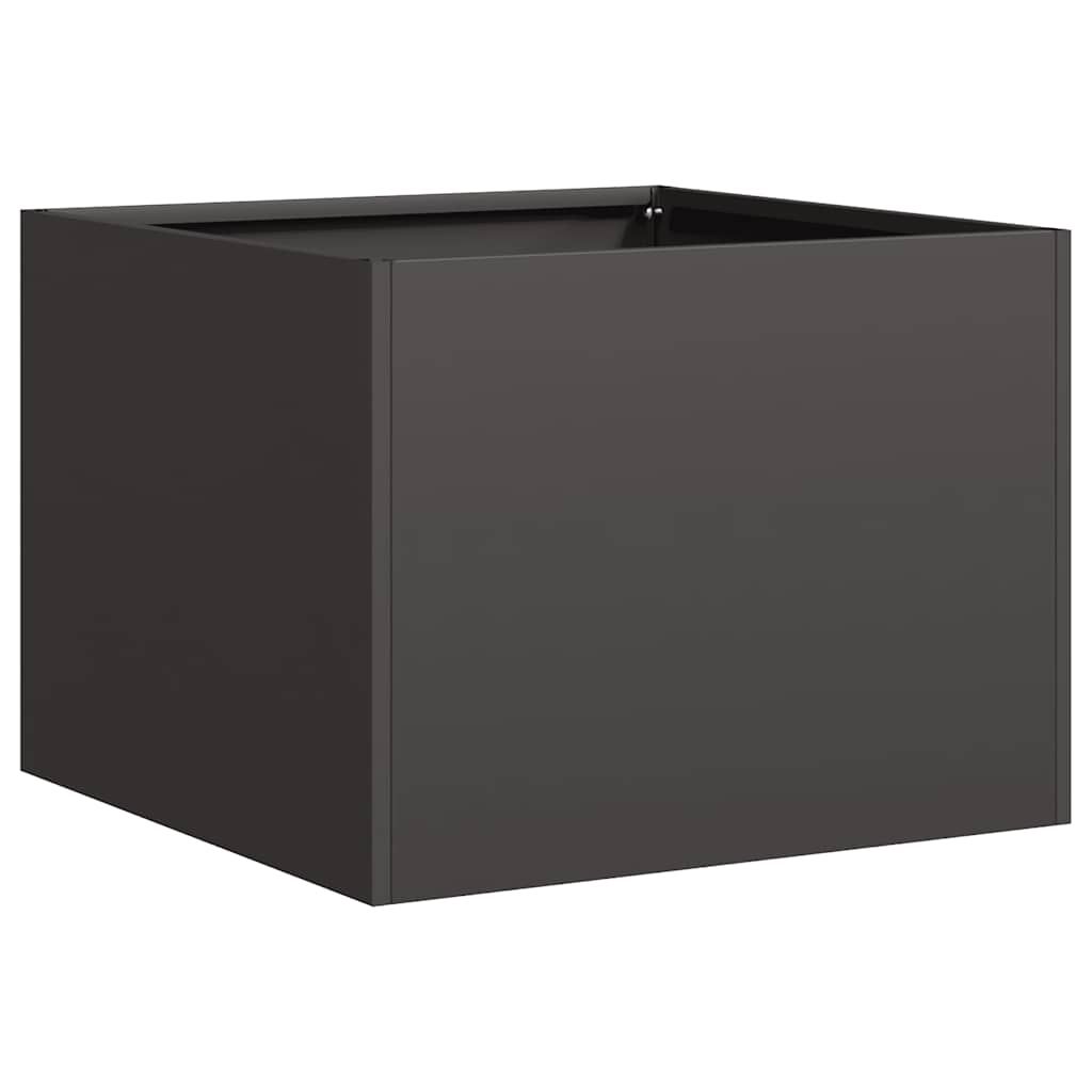 vidaXL Pflanzkübel Schwarz 40x40x30 cm Stahl