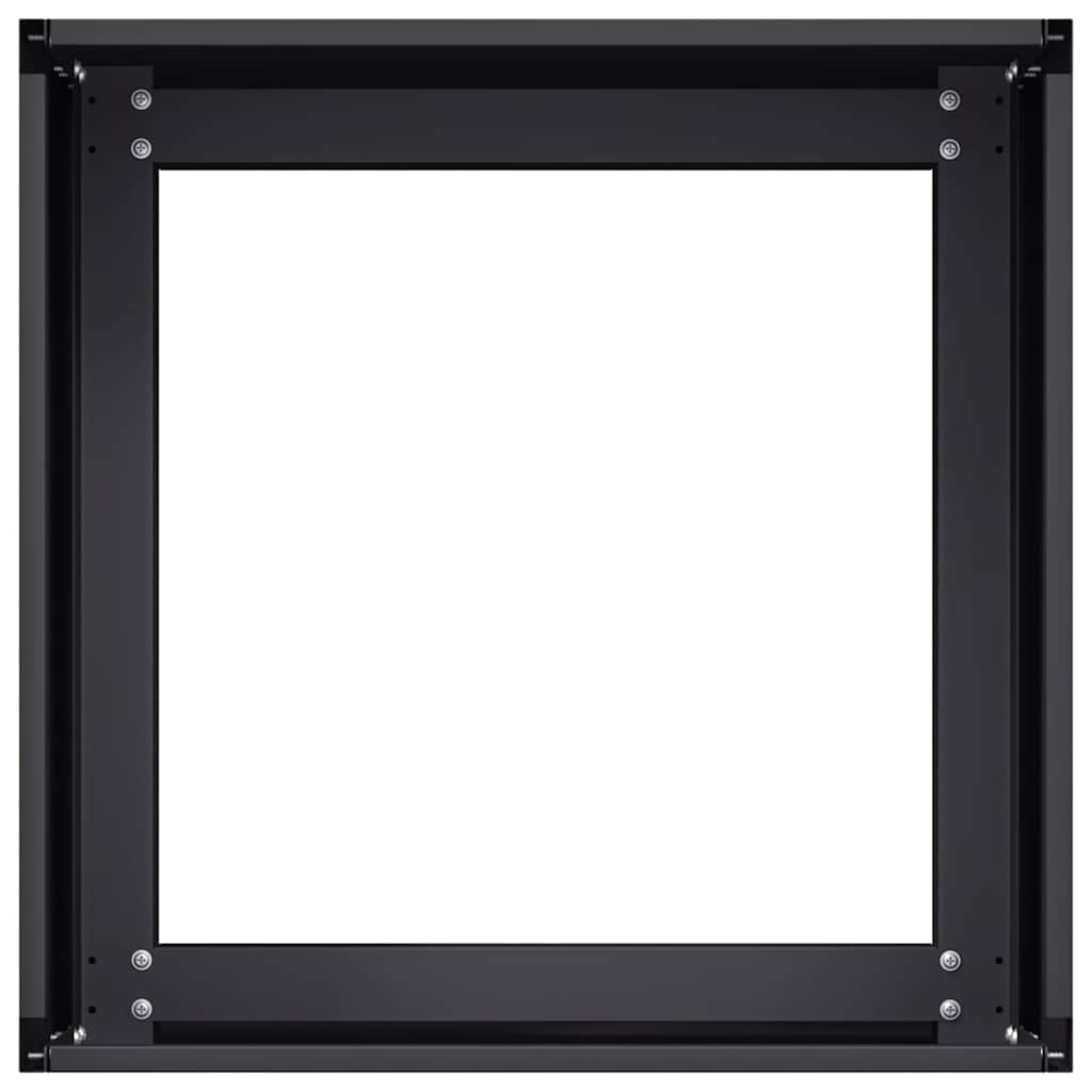 vidaXL Pflanzkübel Schwarz 40x40x30 cm Stahl