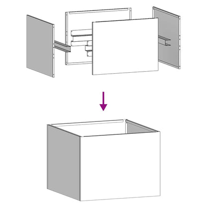 Pflanzgefäß Anthrazit 40x40x30 cm Stahl