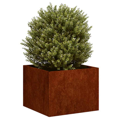 vidaXL Pflanzkübel Rostig 40x40x30 cm Wetterfester Stahl