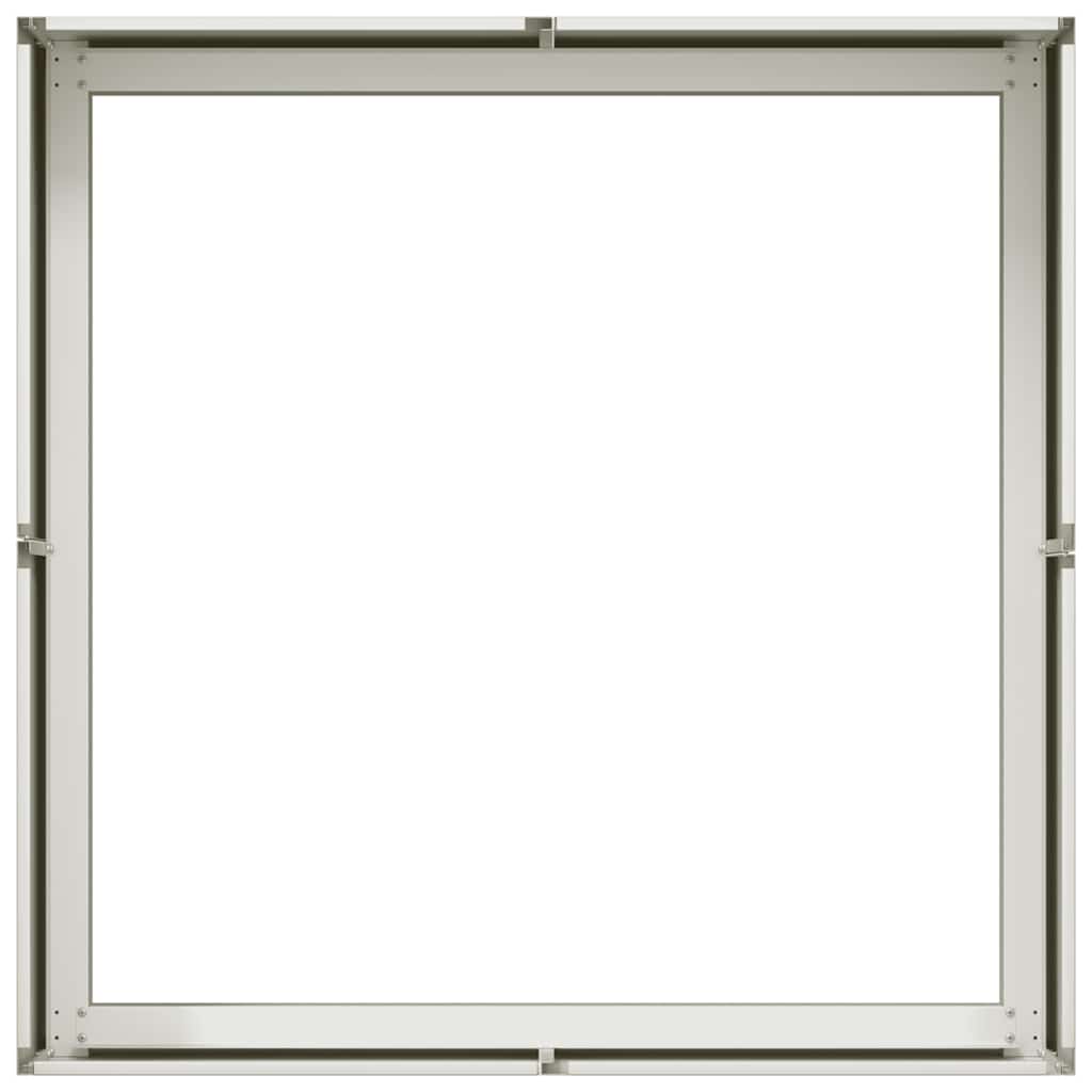 vidaXL Pflanzkübel Weiß 80x80x30 cm Stahl