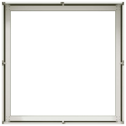 vidaXL Pflanzkübel Weiß 80x80x30 cm Stahl