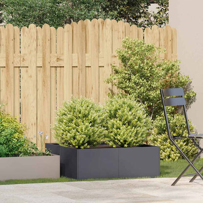 vidaXL Pflanzkübel Anthrazit 80x80x30 cm Stahl