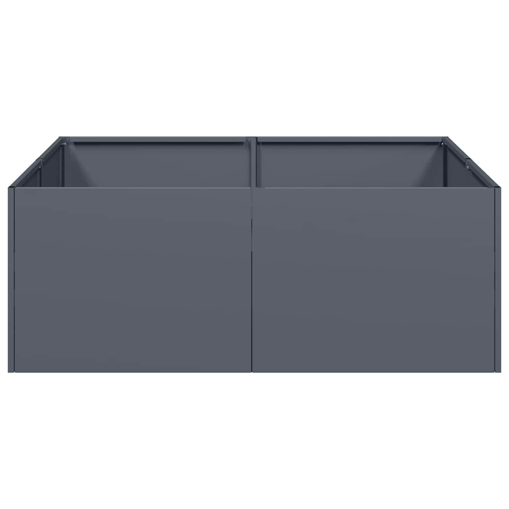 vidaXL Pflanzkübel Anthrazit 80x80x30 cm Stahl