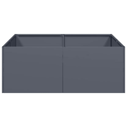 vidaXL Pflanzkübel Anthrazit 80x80x30 cm Stahl