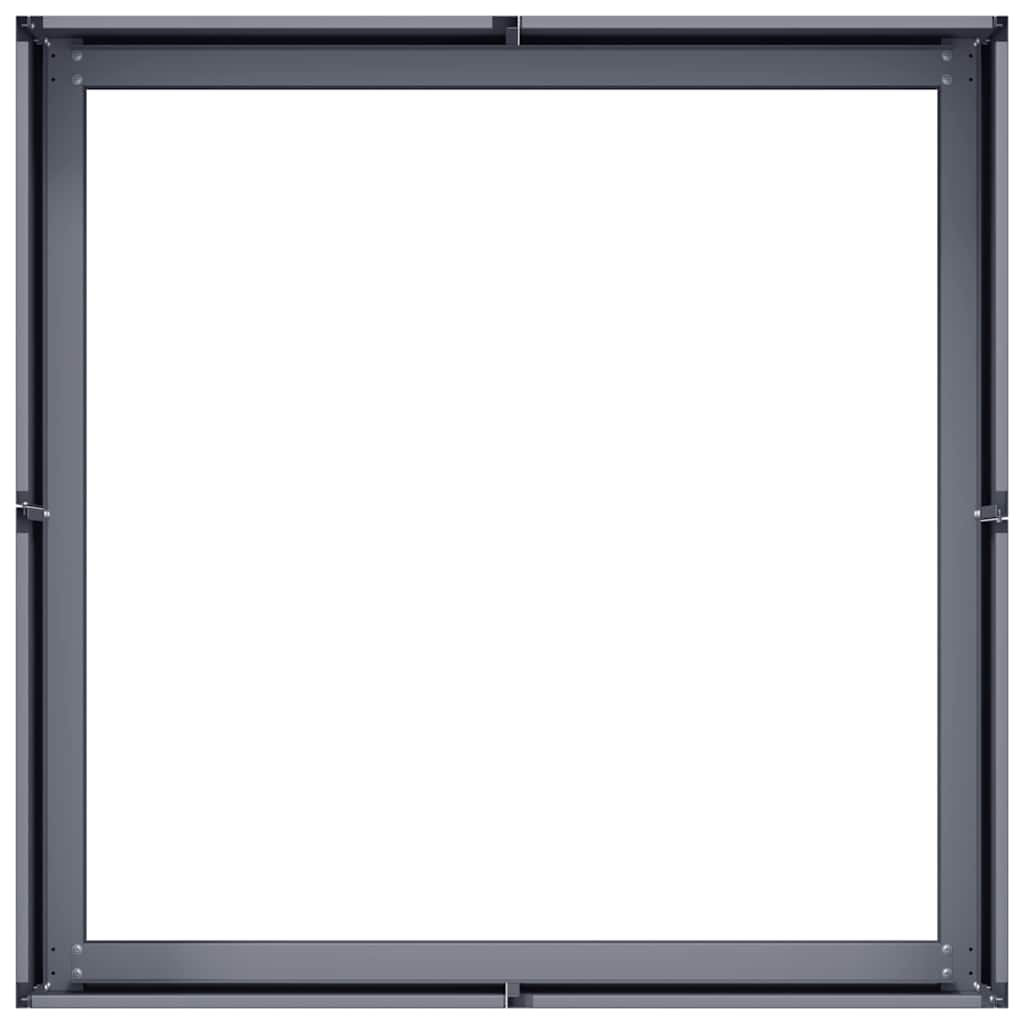 vidaXL Pflanzkübel Anthrazit 80x80x30 cm Stahl