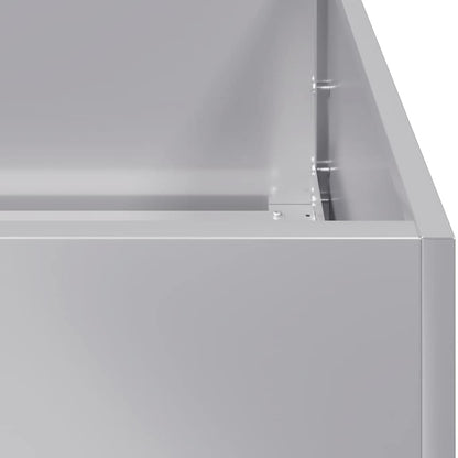 vidaXL Pflanzkübel 80x80x30 cm Verzinkter Stahl