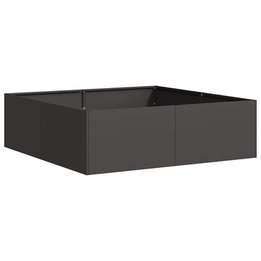 vidaXL Pflanzkübel Schwarz 100x100x30 cm Stahl