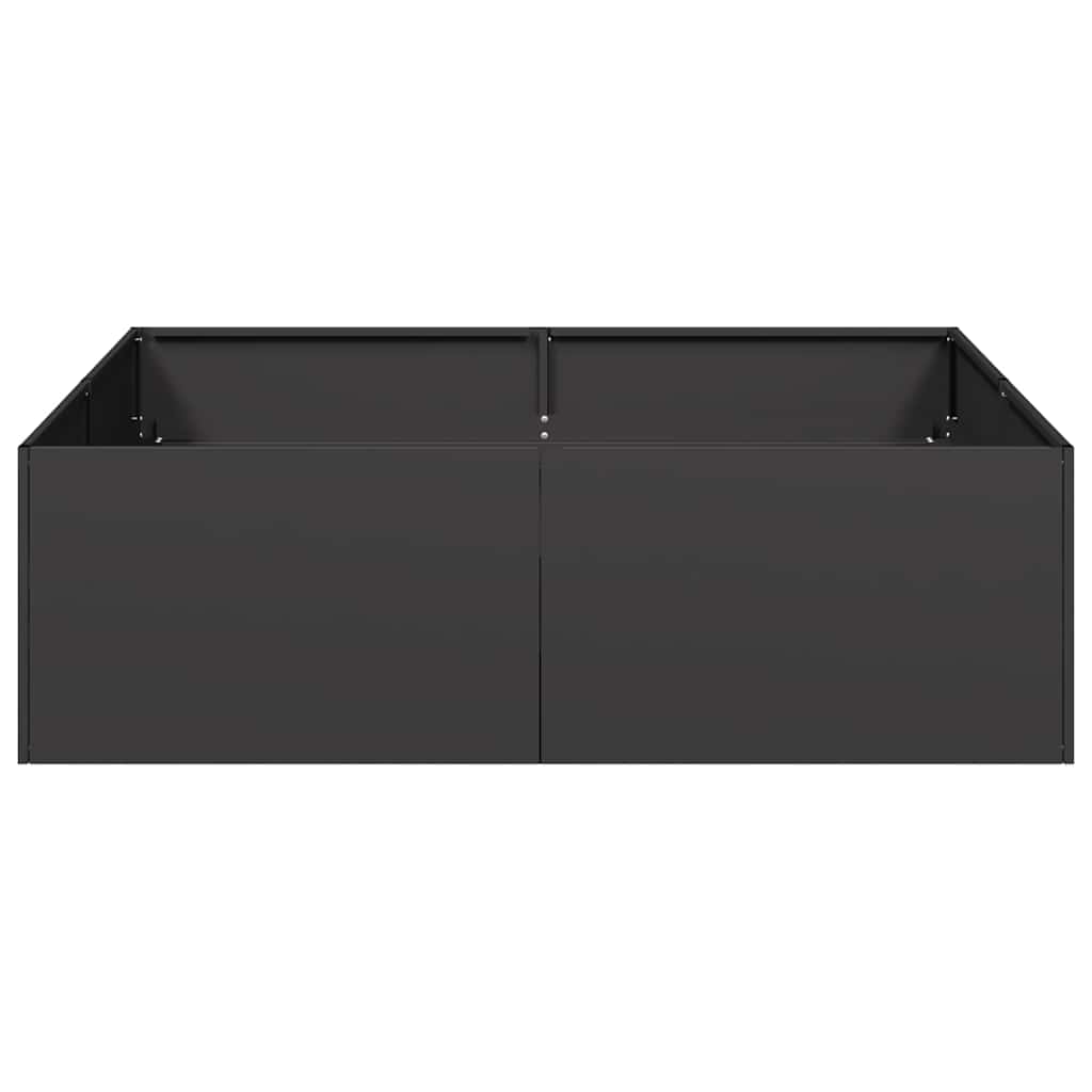 vidaXL Pflanzkübel Schwarz 100x100x30 cm Stahl