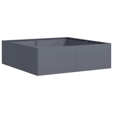 vidaXL Pflanzkübel Anthrazit 100x100x30 cm Stahl