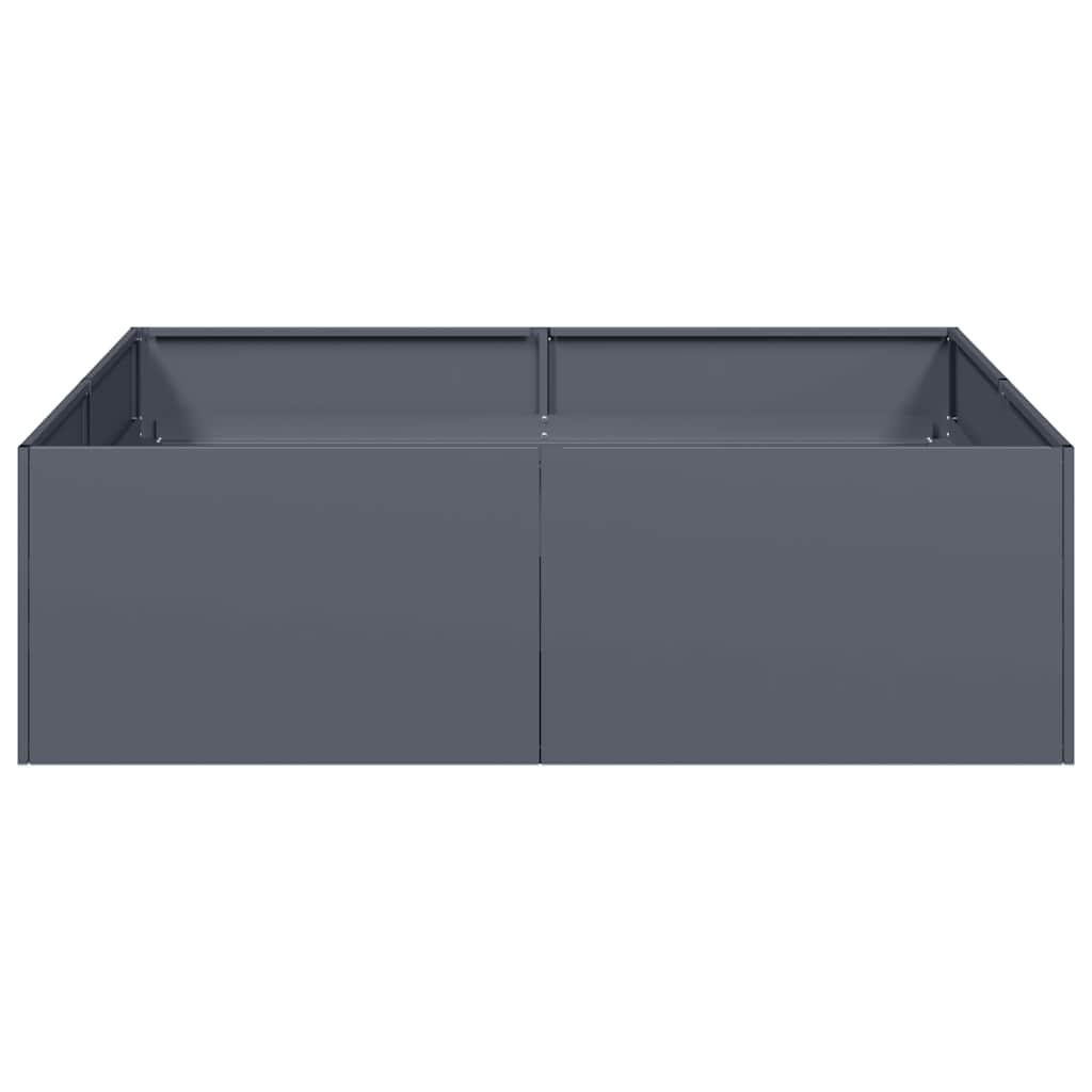 vidaXL Pflanzkübel Anthrazit 100x100x30 cm Stahl