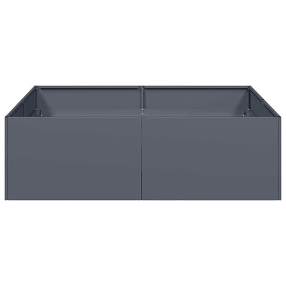 vidaXL Pflanzkübel Anthrazit 100x100x30 cm Stahl