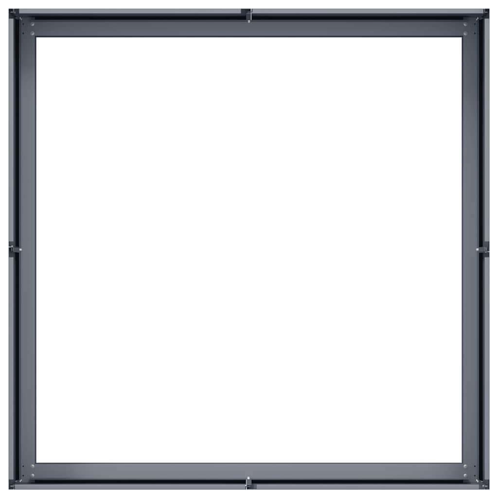 Pflanzkübel Anthrazit 100x100x30 cm Stahl