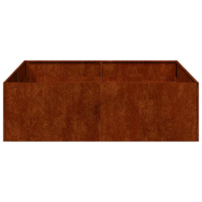 Pflanzkübel Rostig 100x100x30 cm Wetterfester Stahl