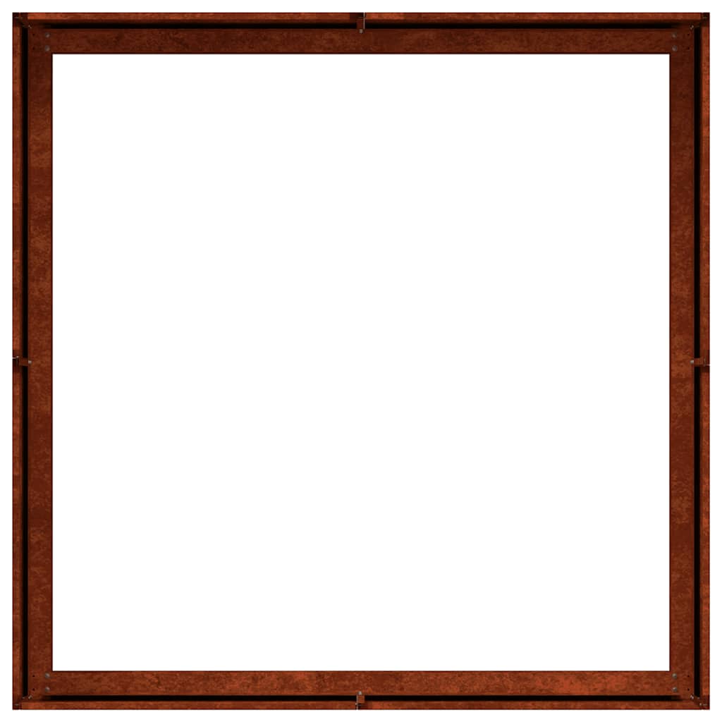 Pflanzkübel Rostig 100x100x30 cm Wetterfester Stahl