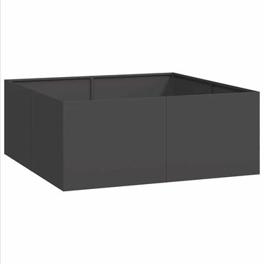vidaXL Pflanzkübel Schwarz 100x100x40 cm Stahl