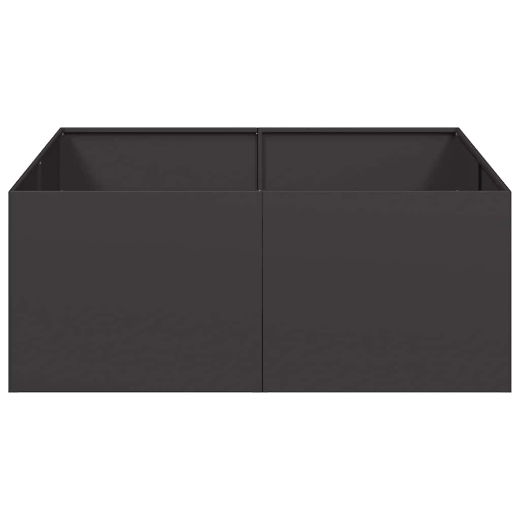 vidaXL Pflanzkübel Schwarz 100x100x40 cm Stahl