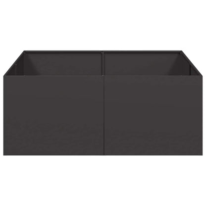vidaXL Pflanzkübel Schwarz 100x100x40 cm Stahl