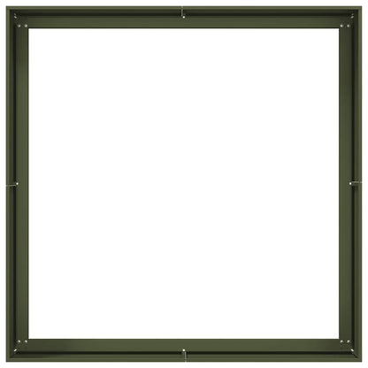 vidaXL Pflanzgefäß Olivgrün 100x100x40 cm Stahl