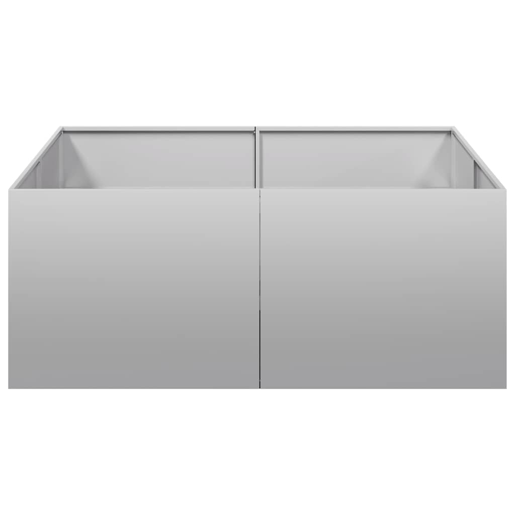 vidaXL Pflanzkübel 100x100x40 cm Verzinkter Stahl