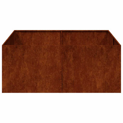 vidaXL Pflanzkübel Rostig 100x100x40 cm Wetterfester Stahl