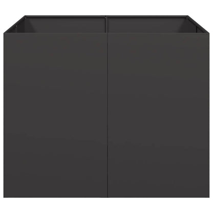vidaXL Pflanzkübel Schwarz 100x100x80 cm Stahl