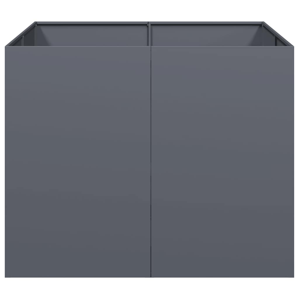 vidaXL Pflanzgefäß Anthrazit 100x100x80 cm Stahl