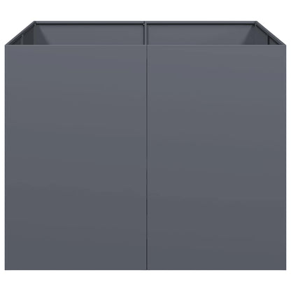 vidaXL Pflanzgefäß Anthrazit 100x100x80 cm Stahl