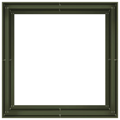 vidaXL Pflanzgefäß Olivgrün 100x100x80 cm Stahl