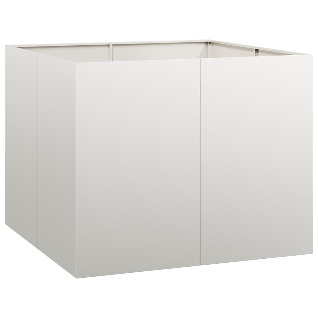 vidaXL Pflanzkübel 100x100x80 cm Edelstahl