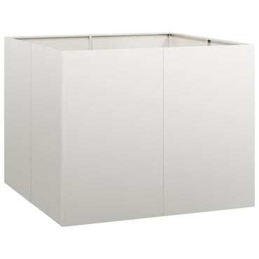 vidaXL Pflanzkübel 100x100x80 cm Edelstahl