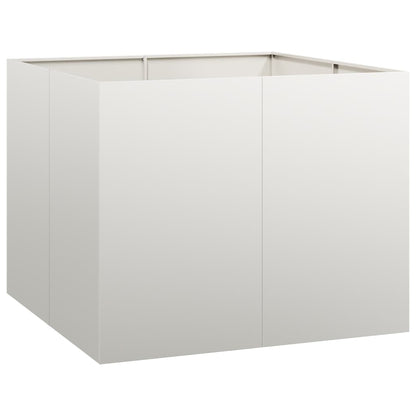 vidaXL Pflanzkübel 100x100x80 cm Edelstahl