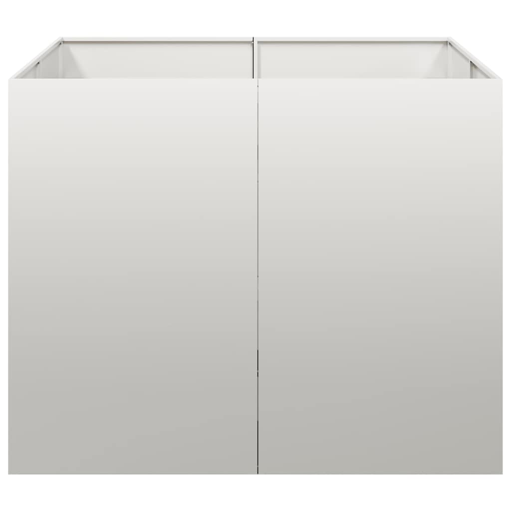 vidaXL Pflanzkübel 100x100x80 cm Edelstahl