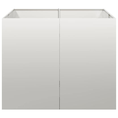 vidaXL Pflanzkübel 100x100x80 cm Edelstahl