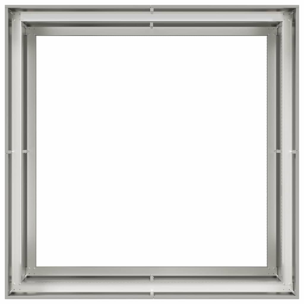 vidaXL Pflanzkübel 100x100x80 cm Edelstahl