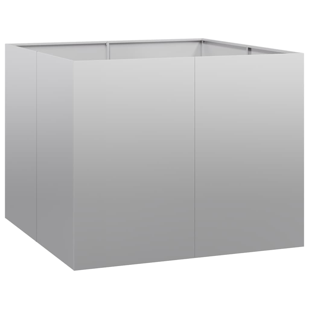 vidaXL Pflanzkübel 100x100x80 cm Verzinkter Stahl