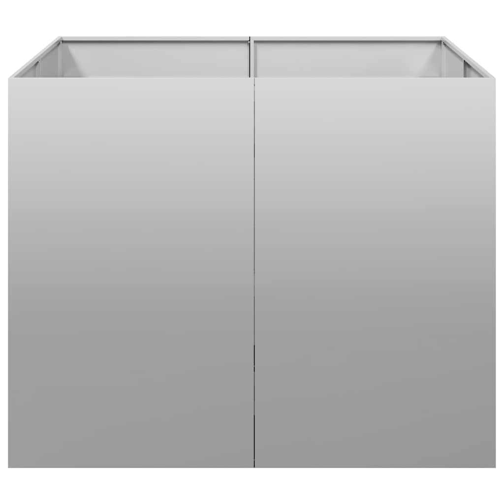 vidaXL Pflanzkübel 100x100x80 cm Verzinkter Stahl