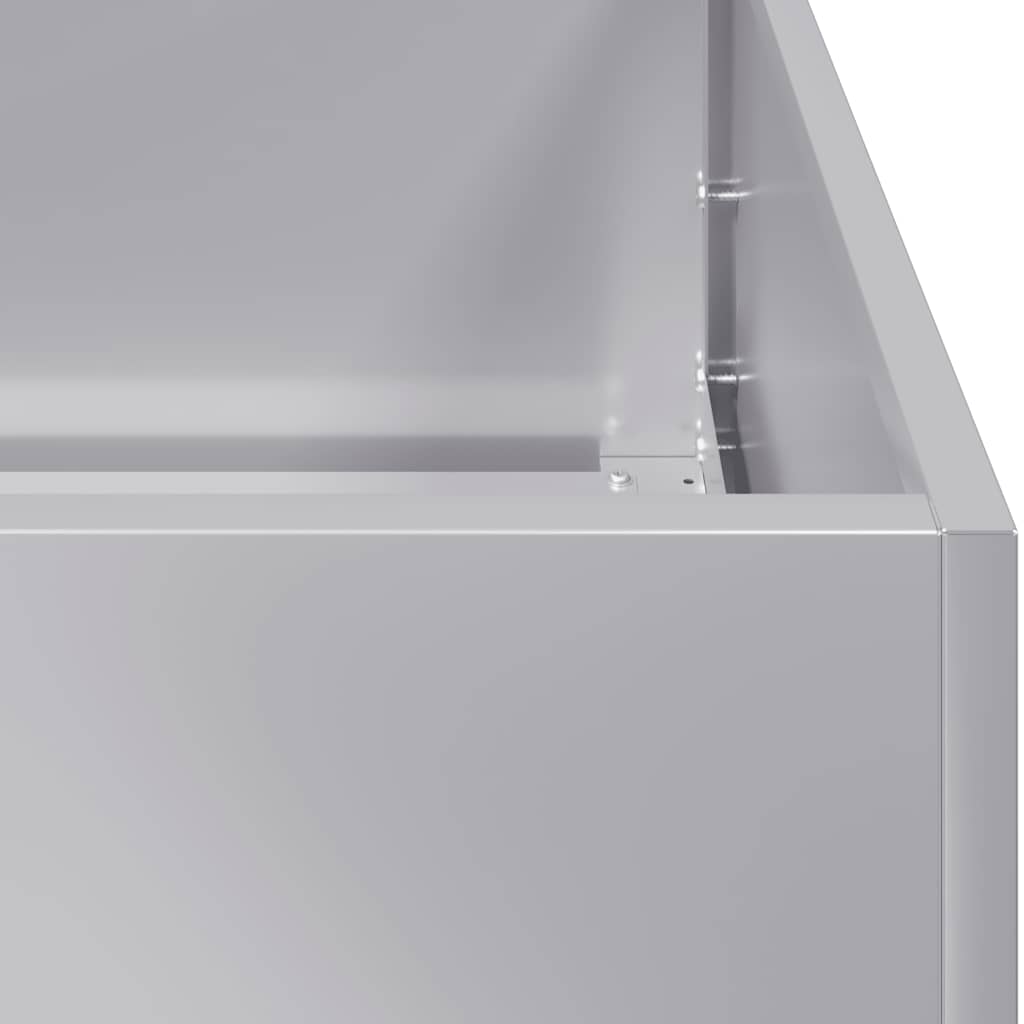 vidaXL Pflanzkübel 100x100x80 cm Verzinkter Stahl