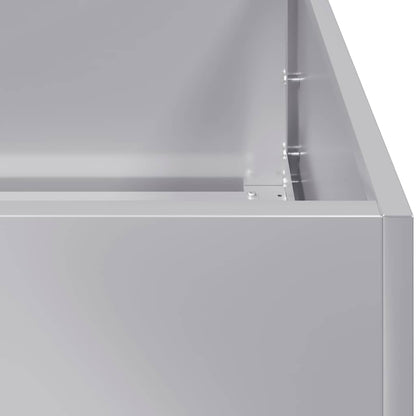 vidaXL Pflanzkübel 100x100x80 cm Verzinkter Stahl