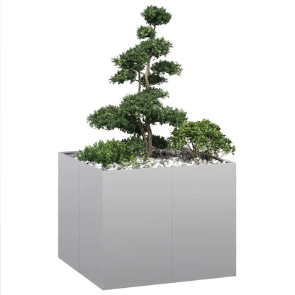 vidaXL Pflanzkübel 100x100x80 cm Verzinkter Stahl