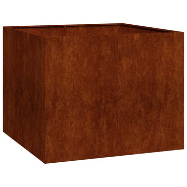 vidaXL Pflanzkübel Rostig 100x100x80 cm Wetterfester Stahl