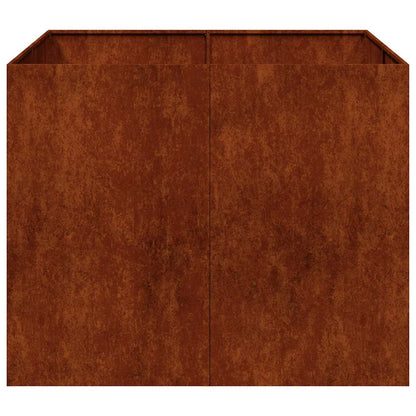 vidaXL Pflanzkübel Rostig 100x100x80 cm Wetterfester Stahl