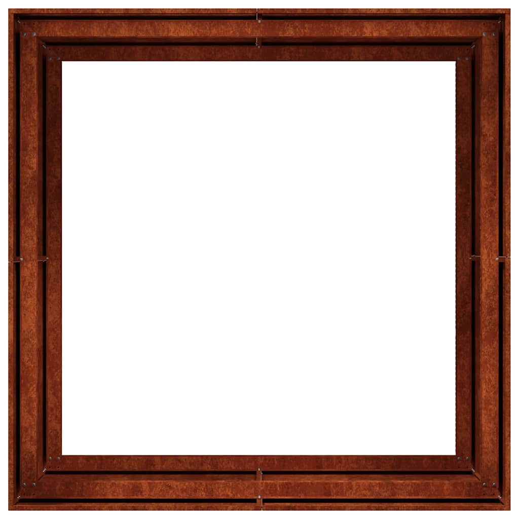 vidaXL Pflanzkübel Rostig 100x100x80 cm Wetterfester Stahl