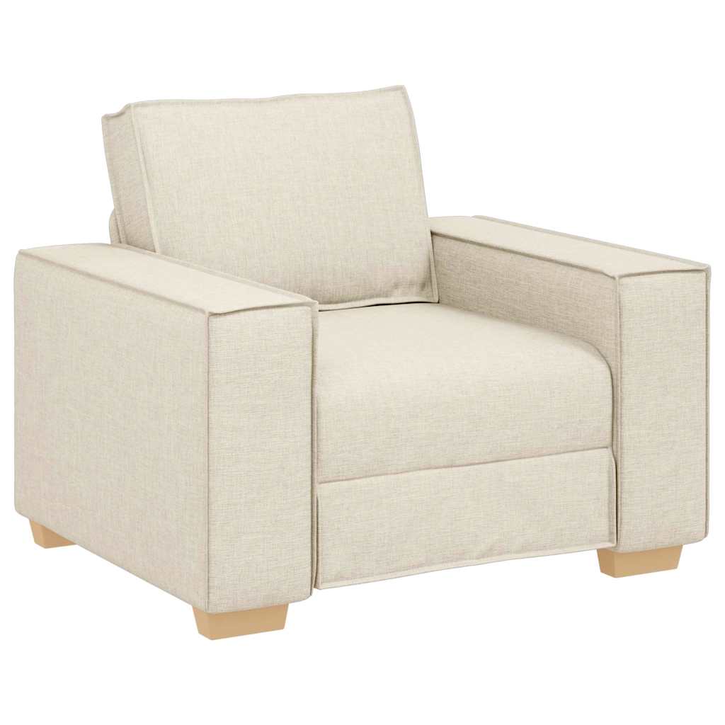 vidaXL Sofa Set 3 pcs Beige Leinenmischgewebe