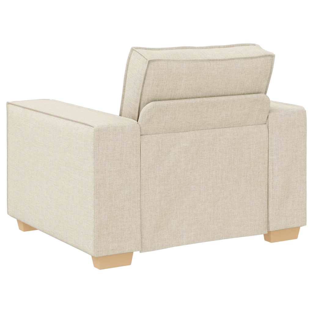 vidaXL Sofa Set 3 pcs Beige Leinenmischgewebe
