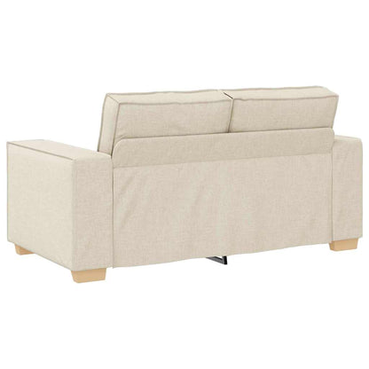 vidaXL Sofa Set 3 pcs Beige Leinenmischgewebe